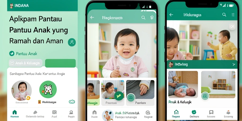 Tampilan antarmuka aplikasi INDAAA untuk memantau anak.