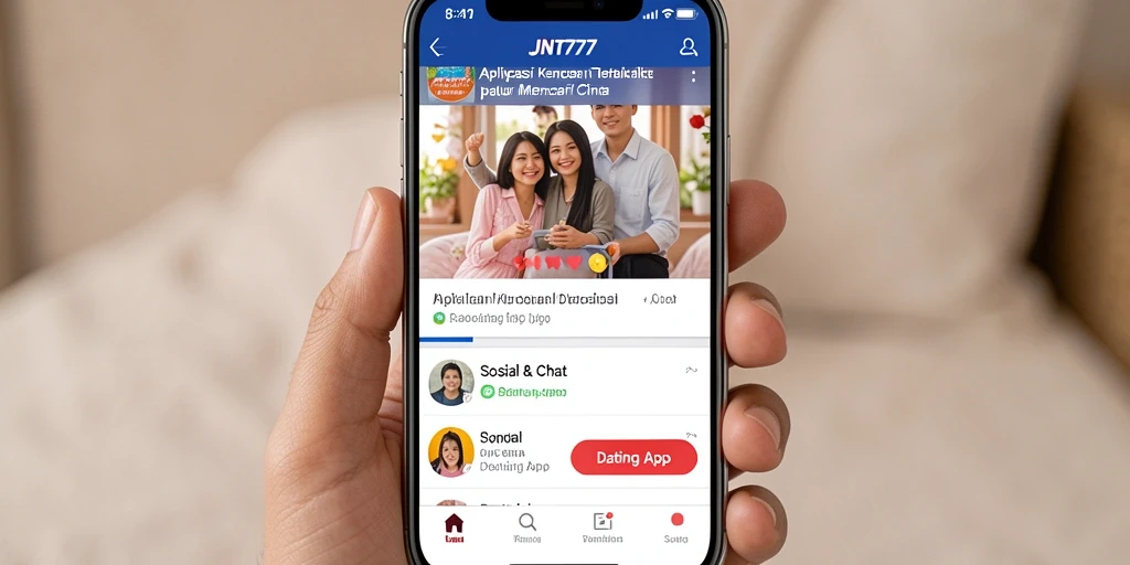 Antarmuka JNT777 yang menarik dan fungsional untuk kencan online.