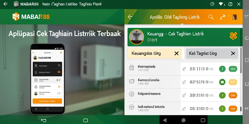 Antarmuka Cek Tagihan Listrik MABAR88 yang intuitif.