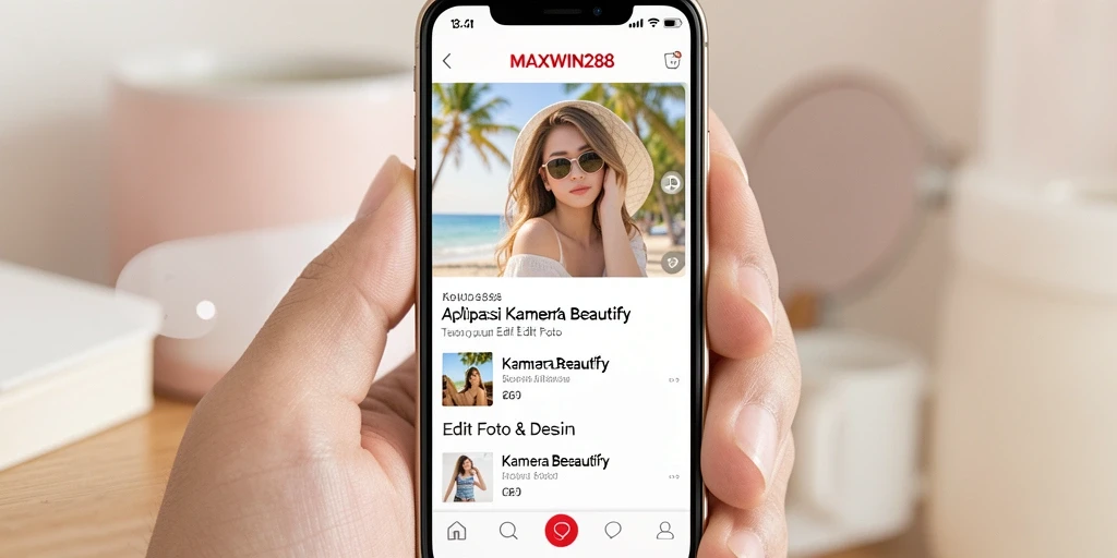 Tampilan antarmuka aplikasi MAXWIN288 yang modern dan intuitif.