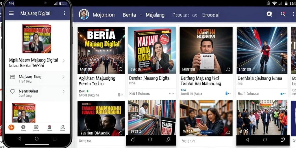 Antarmuka MG108 yang informatif dan menarik untuk Majalah Digital.