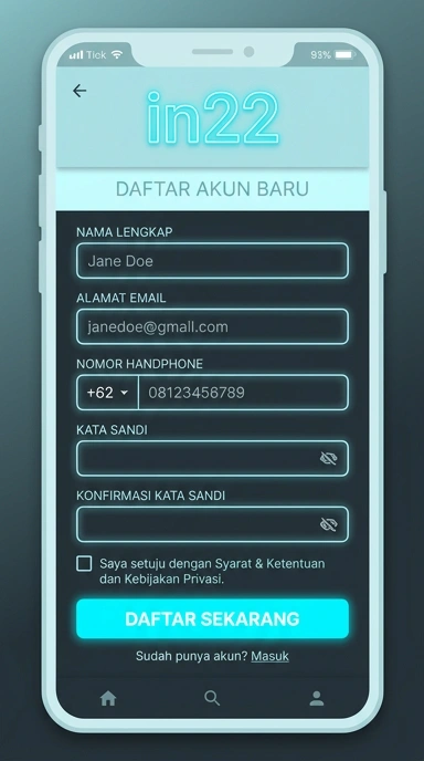 Cara Mudah Registrasi Akun in22 untuk Pengguna Android